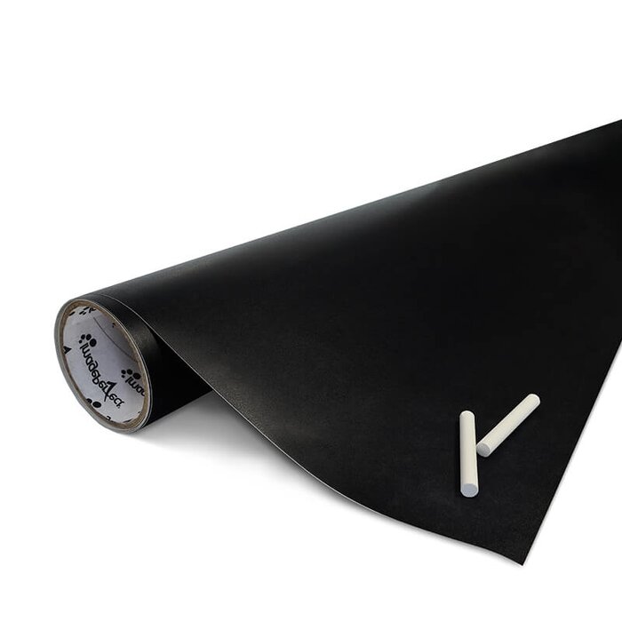 Tafelfolie selbstklebend, schwarz, Meterware, 1,22 m breit.