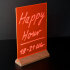 Bar-, Tisch- und Tresenaufsteller "NEON" 222 x 140  mm, 1 Set = 3 Stück
