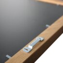 Kreidetafel mit Echtholzrahmen teakbraun, schwarz oder naturfarbig lasiert