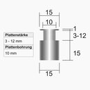 Abstandshalter fr Schilderbefestigung, V2A Edelstahl 15...