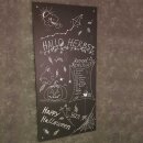 Wetterfeste Kreidetafel aus 6 mm Kunstharz schwarz, 90 x 45 cm