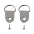 Aufhänger mit Klappöse vernickelt, mit 1 Loch, 2er Set