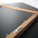 Kreidetafel mit Holzrahmen braun und Goldsträhne