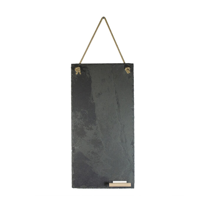 Schiefertafel Küche mit Ablage und Kordel 60 x 30 cm