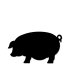 Kreidetafel-Schreibtafel "Schwein" 92 x 52 cm