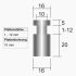 Abstandshalter 16 x 25 mm für Schilderbefestigung, V2A Edelstahl