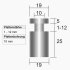 Abstandshalter 19 x 25 mm für Schilderbefestigung, V2A Edelstahl