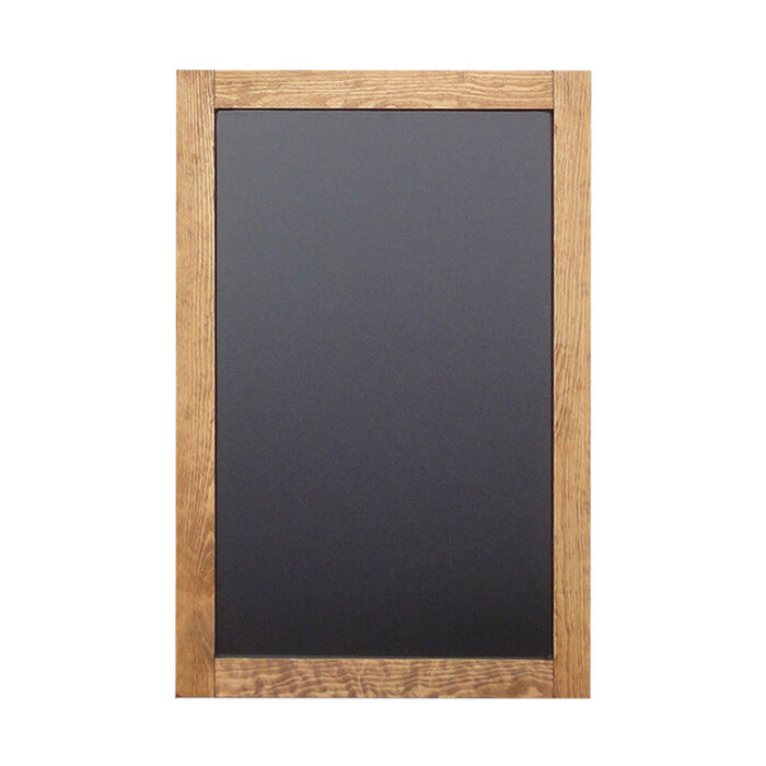 Kreidetafel 110 x 70 cm mit braunem Holzrahmen