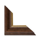 Kreidetafel mit Antikrahmen Nussbaum Gold 100 x 60 cm