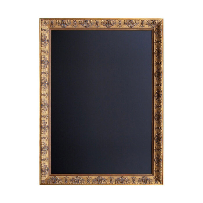 Kreidetafel Antik mit Barockrahmen in Gold, 100 x 60 cm