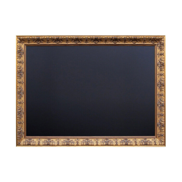 Kreidetafel Antik mit Barockrahmen in Gold, 100 x 60 cm